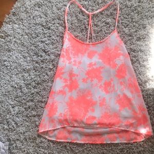 Neon salmon pink tank